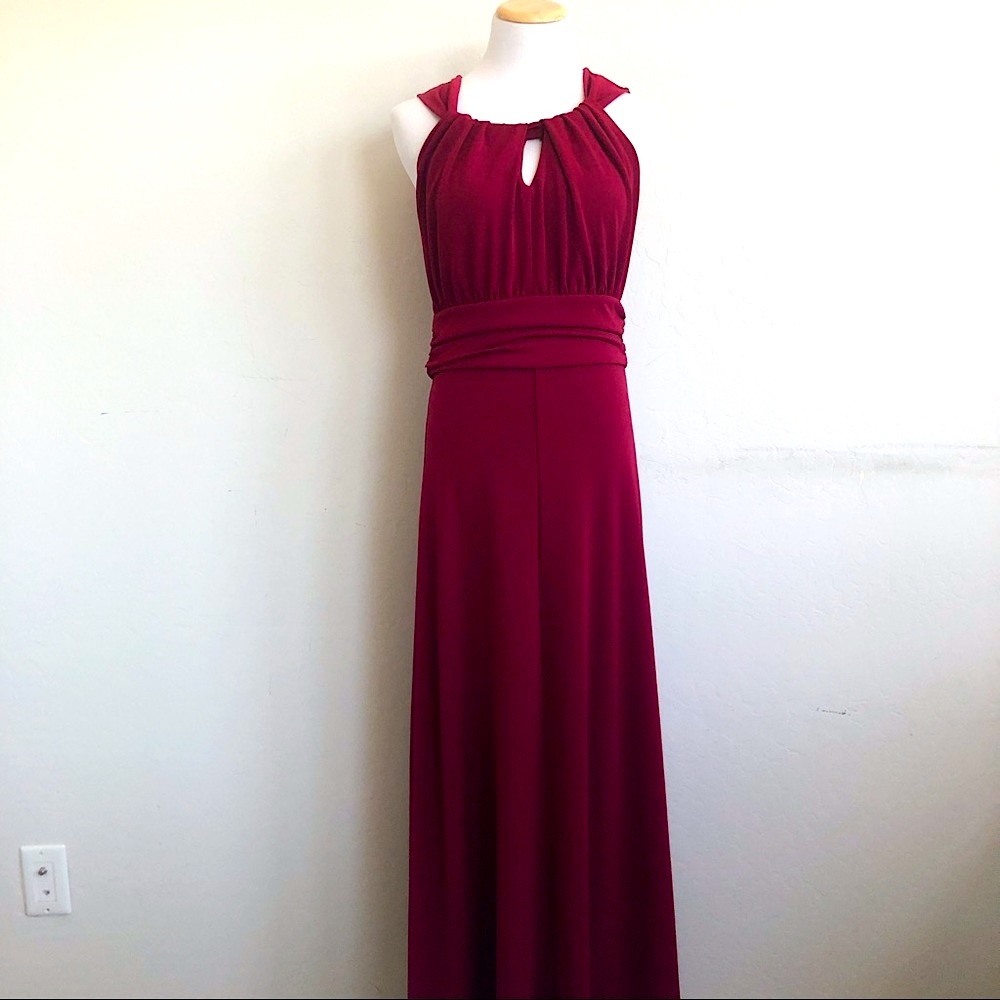 Red Talbots Halter Gown